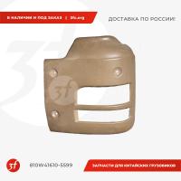 810W41610-5599_Бампер HOWO T5G, ОРИГИНАЛ, составной, металл, левый_1